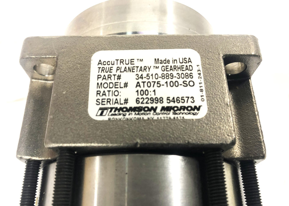 AccuTrue True Planetary 100:1 Gearhead AT075-100-SO (34-510-889-3086) NOS