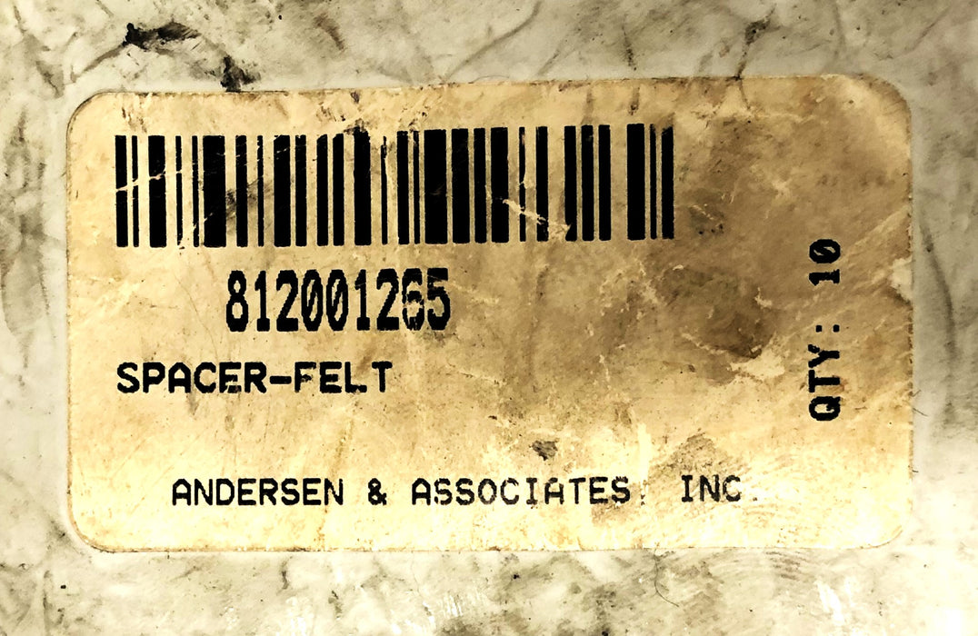 Anderson & Associates Felt Spacer For Raymond 812001265 [Lot of 6] NOS