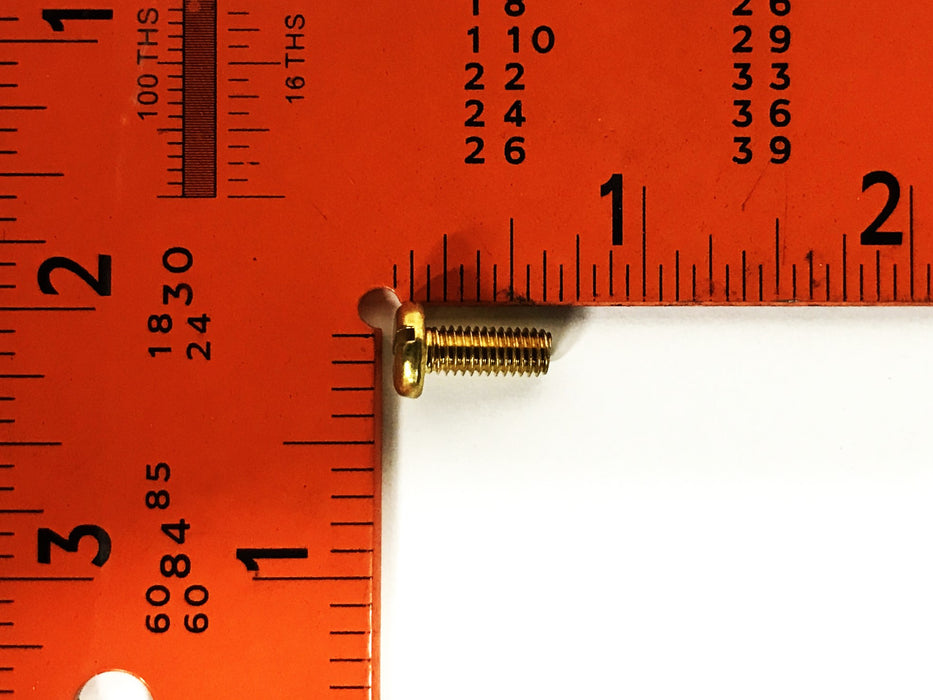 Unbranded 10-32 X 1/2 inch Brass Pan Head Slotted Screw [Lot of 74] NOS