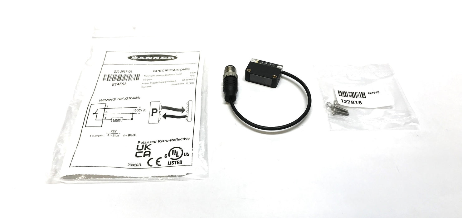 Banner 10-30VDC Photoelectric Sensor Q20-2PLP-Q5 NOS