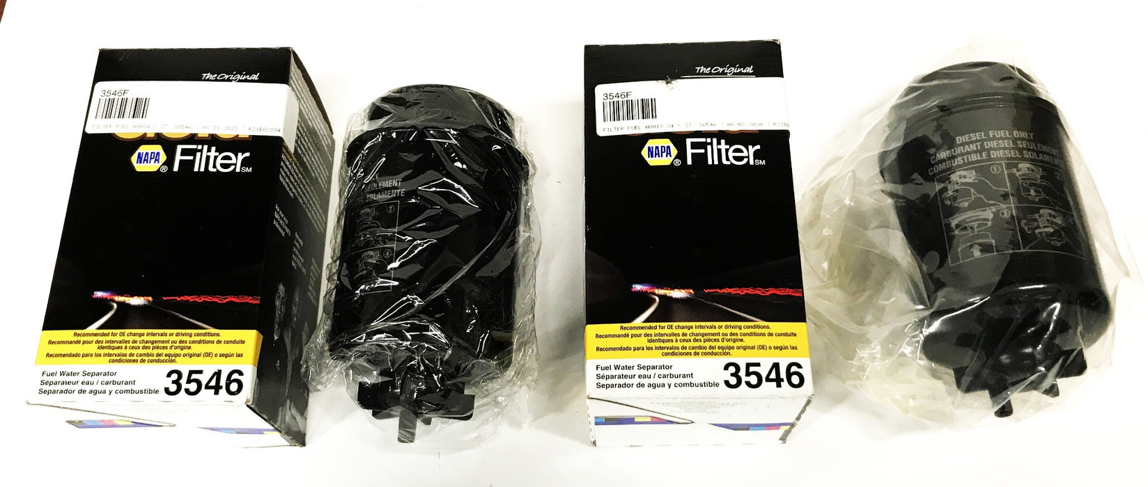 NAPA Gold Fuel Filter (Fuel Water Separator) 3546 [Lot of 2] NOS