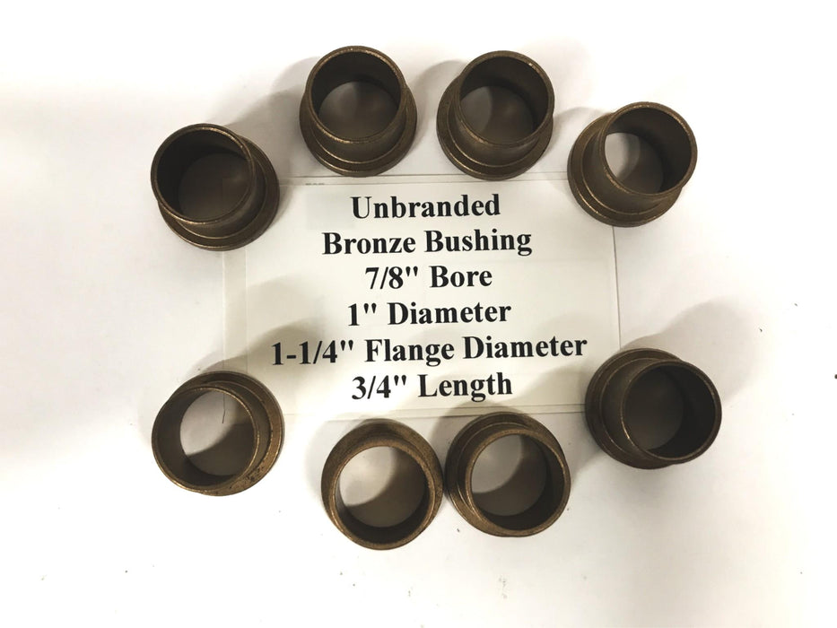 Unbranded Bronze Flanged Sleeve Bearing/Bushing [Lot of 8] NOS