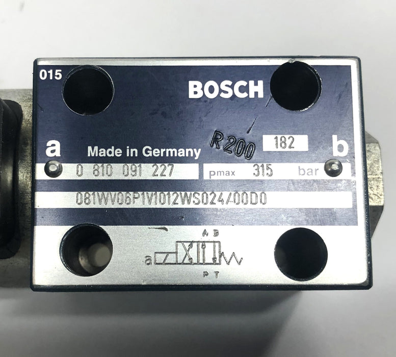 Bosch R200 315bar Directional Control Valve 081WV06P1V1012WS024/00D0 NOS