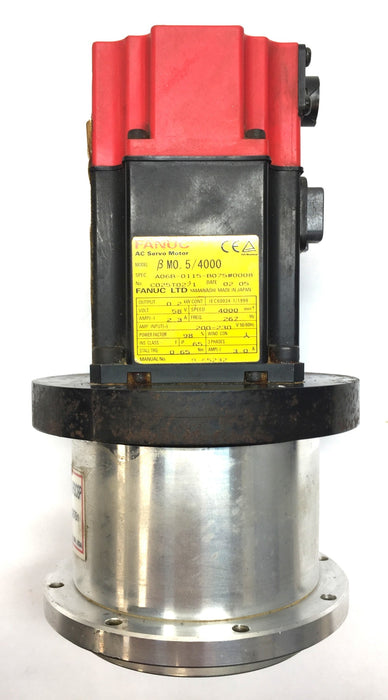 Fanuc MO.5/4000 AC Servo Motor A06B-0115-B075 w/Harmonic Drive PSF-20-50GHGPGCSP