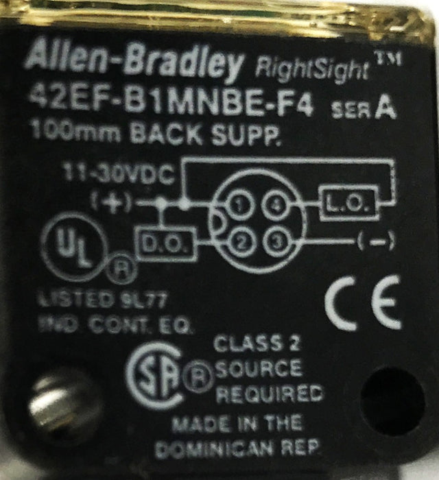 Allen-Bradley Background Suppression Sensor 42EF-B1MNBE-F4 NOS