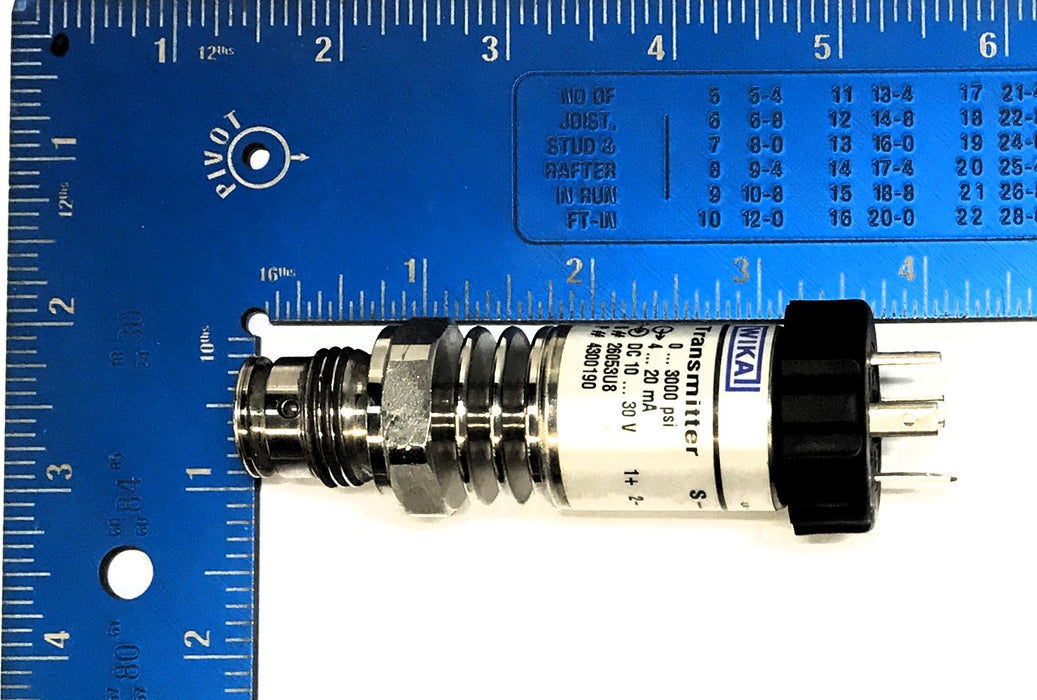 Wika 0-3000 PSI 4-20 mA Pressure Transmitter 4300190 USED