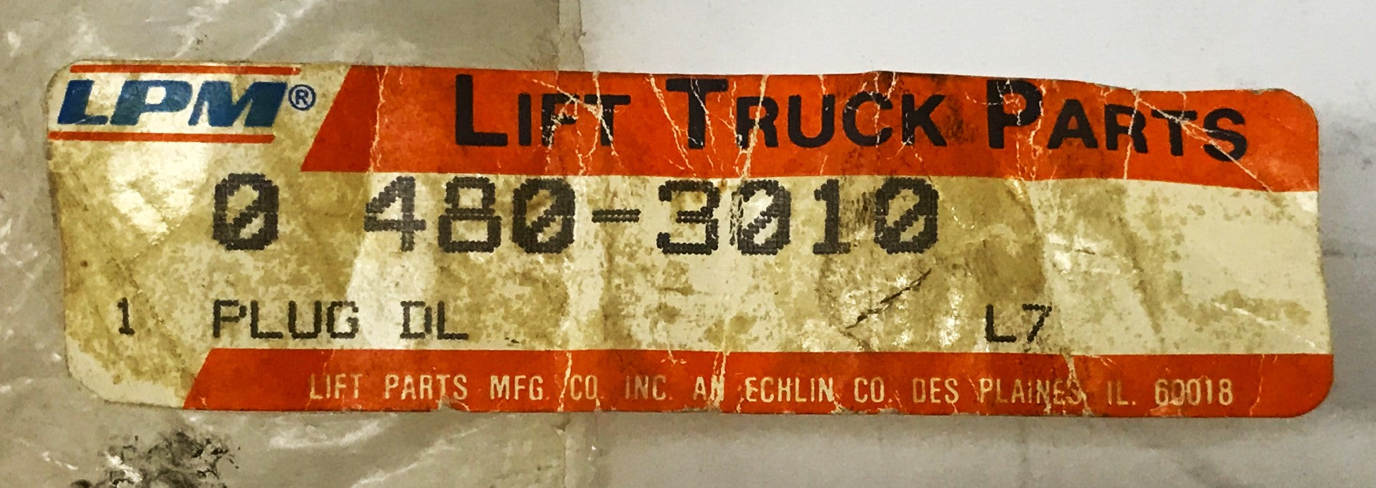 LPM Forklift Plug 480-3010 NOS