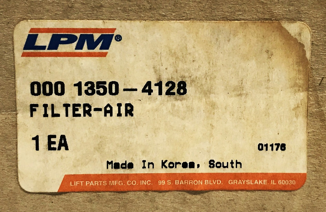 LPM Forklift Air Filter 000-1350-4128 NOS