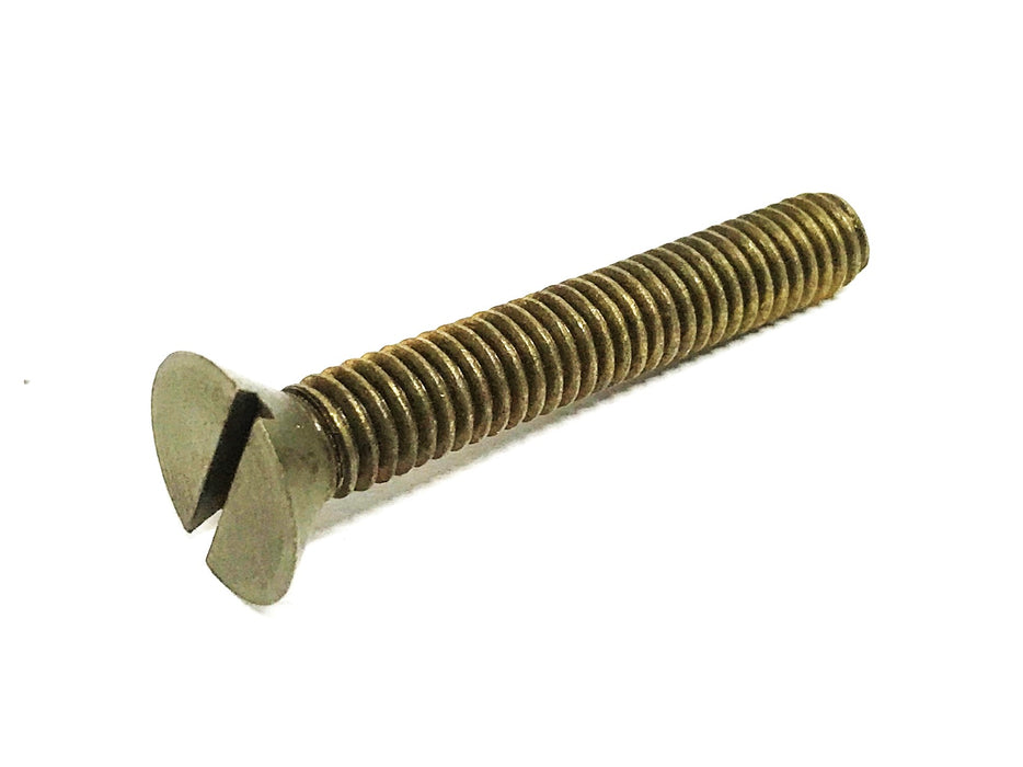Unbranded 5/16 inch X 2 inch Brass Flat Head Slotted Screw [Lot of 18] NOS