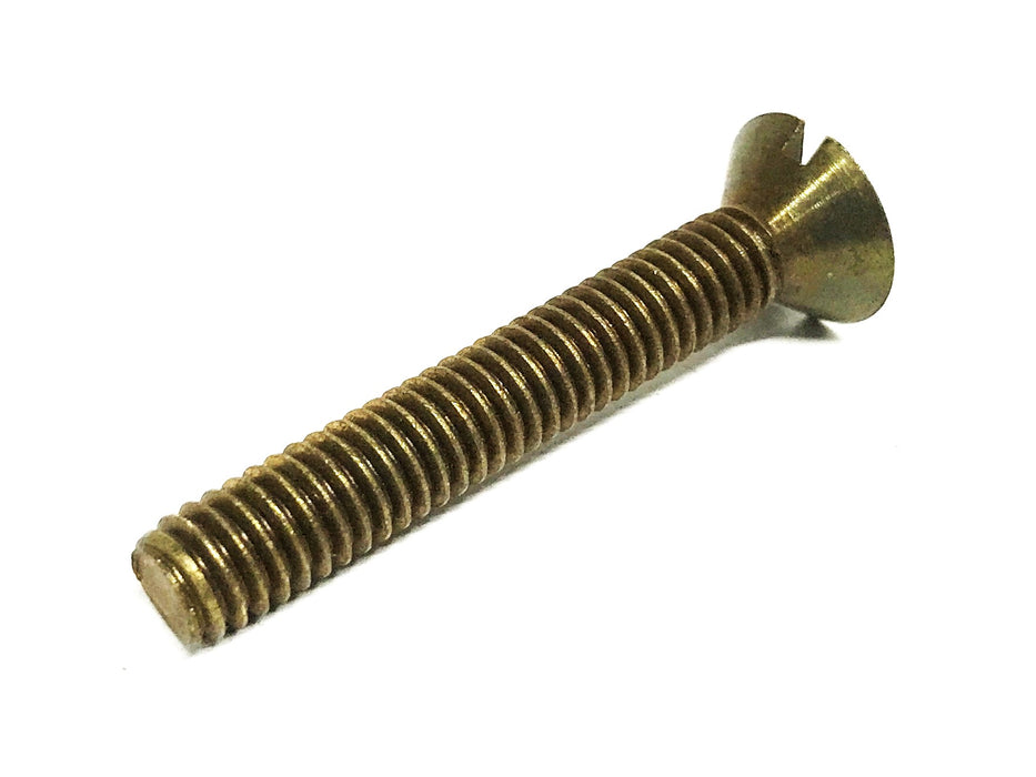Unbranded 5/16 inch X 2 inch Brass Flat Head Slotted Screw [Lot of 18] NOS