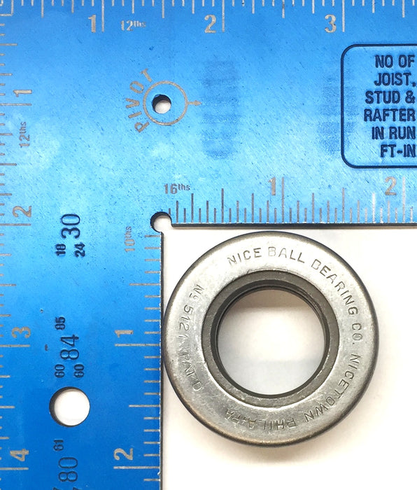 Nice Ball Bearing Shielded Thrust Bearing Assembly (No Box) No.5121 NOS