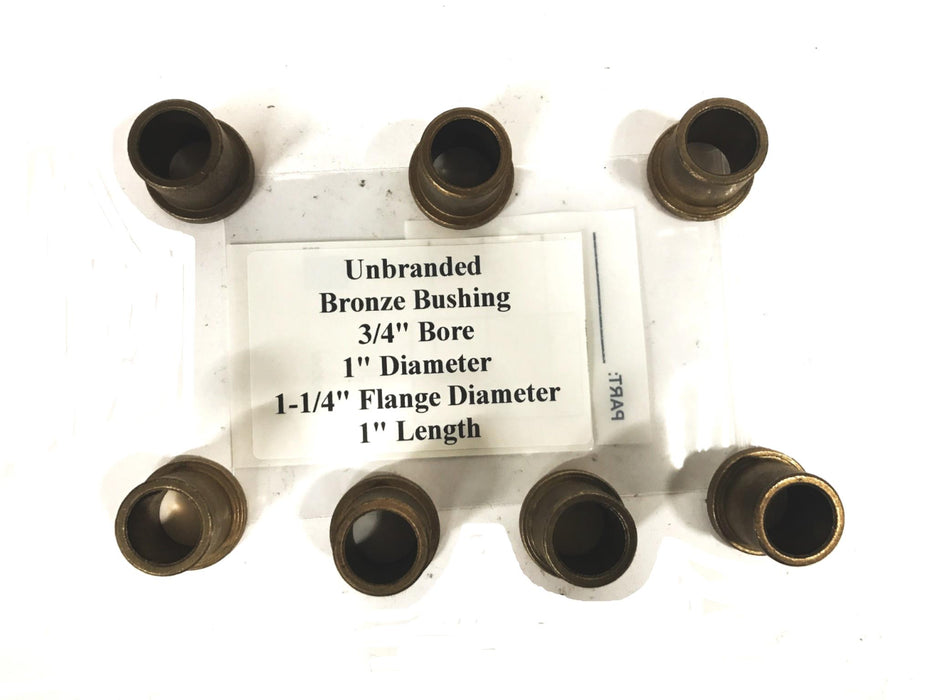 Unbranded Bronze Flanged Sleeve Bushing [Lot of 7] NOS