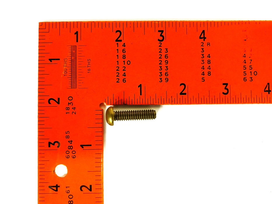 Unbranded 1/4-20 x 1 inch Brass Round Head Slotted Screw [Lot of 86] NOS