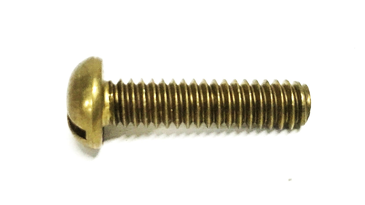Unbranded 1/4-20 x 1 inch Brass Round Head Slotted Screw [Lot of 86] NOS
