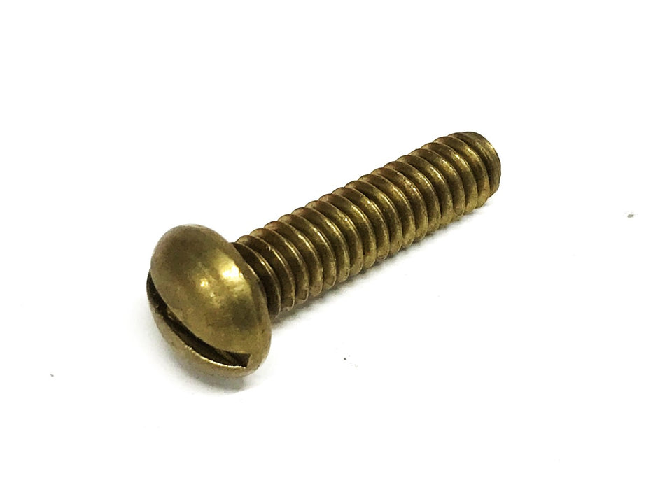 Unbranded 1/4-20 x 1 inch Brass Round Head Slotted Screw [Lot of 86] NOS