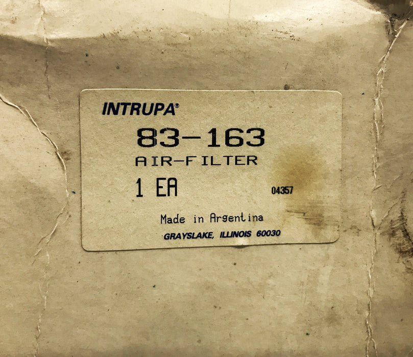 Intrupa Forklift Air Filter Air Filter 83-163 NOS