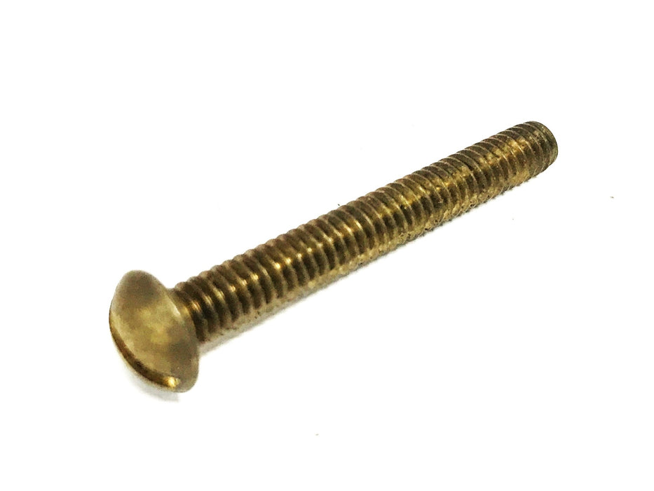 Unbranded 1/4-20 x 2 inch Brass Round Head Slotted Screw [Lot of 143] NOS
