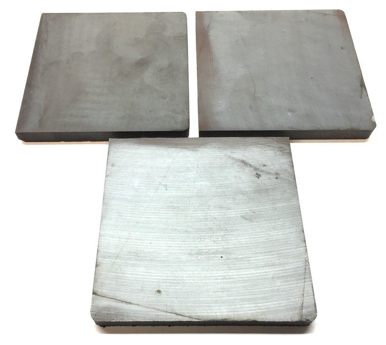 Unbranded 4" x 4" x .37" Ceramic Ferrite Square [Lot of 3] NOS