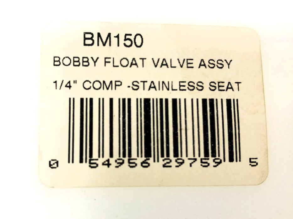 Robert MFG 1/4 inch NPT Stainless Steel Bobby Float Valve BM150 NOS