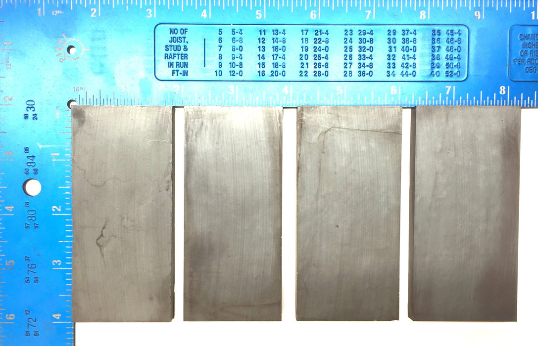 Unbranded 4" x 2" x .37" Ceramic Ferrite Block [Lot of 4] NOS