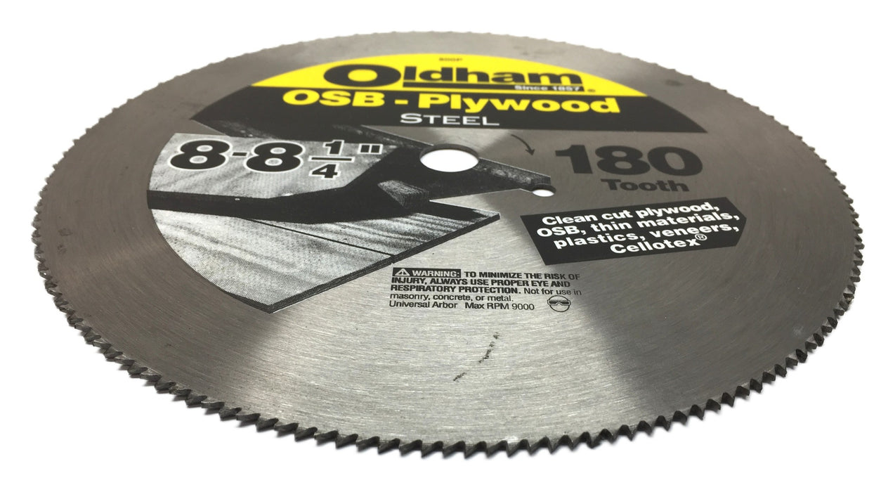 Oldham OSB Plywood Steel Blade 8-8 1/4" 180 Tooth Saw Blade 800P [Lot of 3] NOS