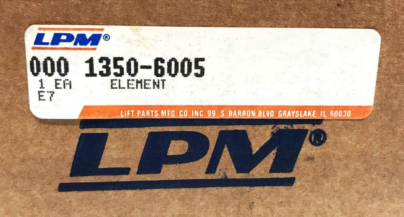 LPM Forklift Air Filter Element 000-1350-6005 [Lot of 2] NOS
