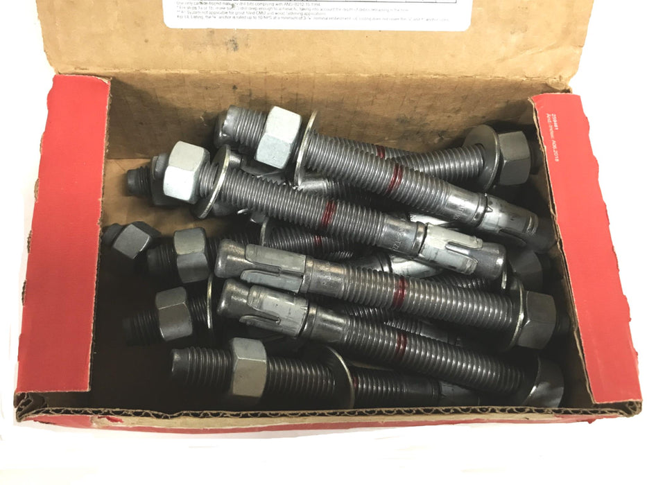 Hilti 5/8 inch X 6 inch Steel Zinc Plated Concrete Anchor KB-TZ2 [Box of 15] NOS