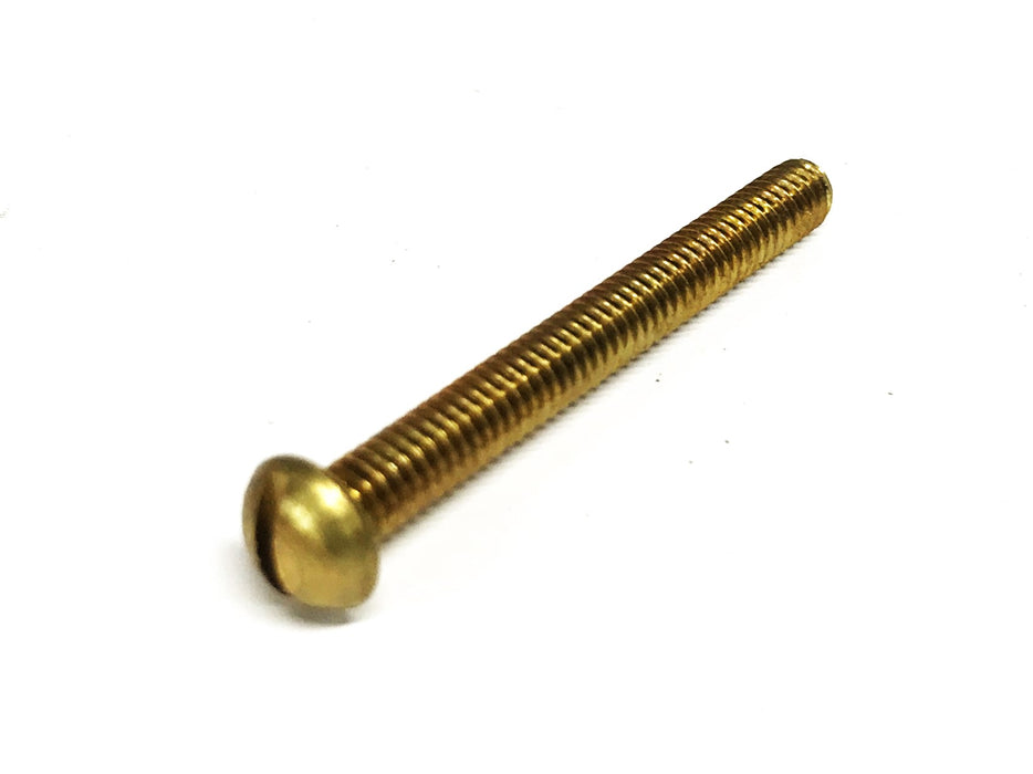 Unbranded 5/32-8 x 1-1/2 inch Brass Round Head Slotted Screw [Lot of 94] NOS