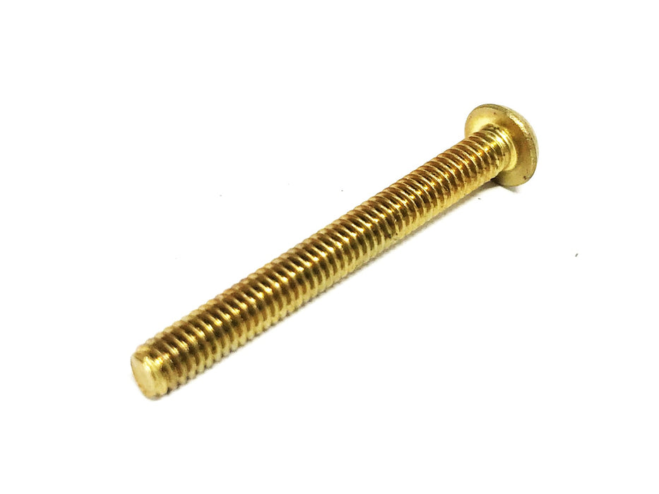 Unbranded 5/32-8 x 1-1/2 inch Brass Round Head Slotted Screw [Lot of 94] NOS