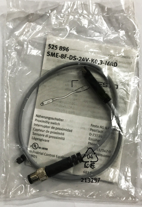 Festo Proximity Sensor (525896) SME-8F-DS-24V-K0,3-M8D NOS