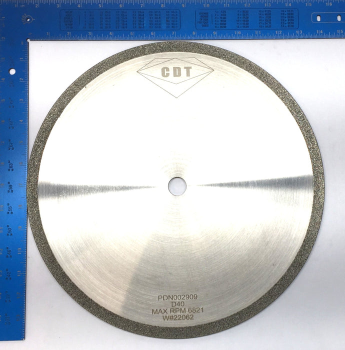 CDT 14"x 0.287"x 0.875" Square D40 Plated Wrap-0.05 Grinding Wheel PDN002909 NOS