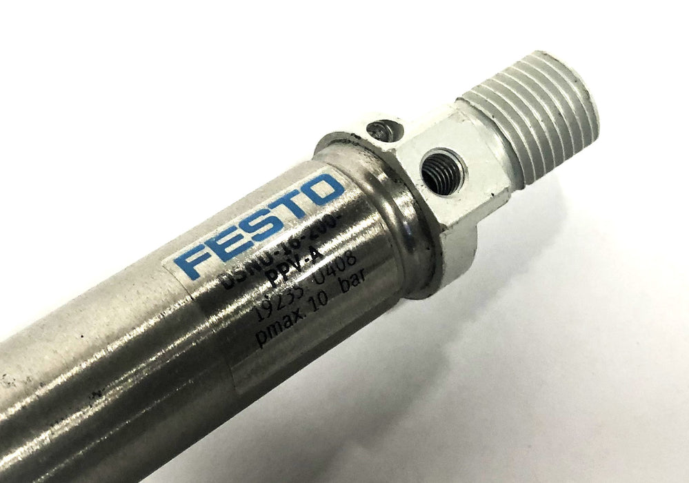 Festo 10 Bar Pmax Pneumatic Cylinder With Nut DSNU-16-200-PPV-A (19235) NOS