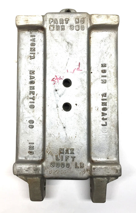 Livonia Magnetic Aluminum Heavy Lifting Magnet MHH830 Max 3000.lbs NOS