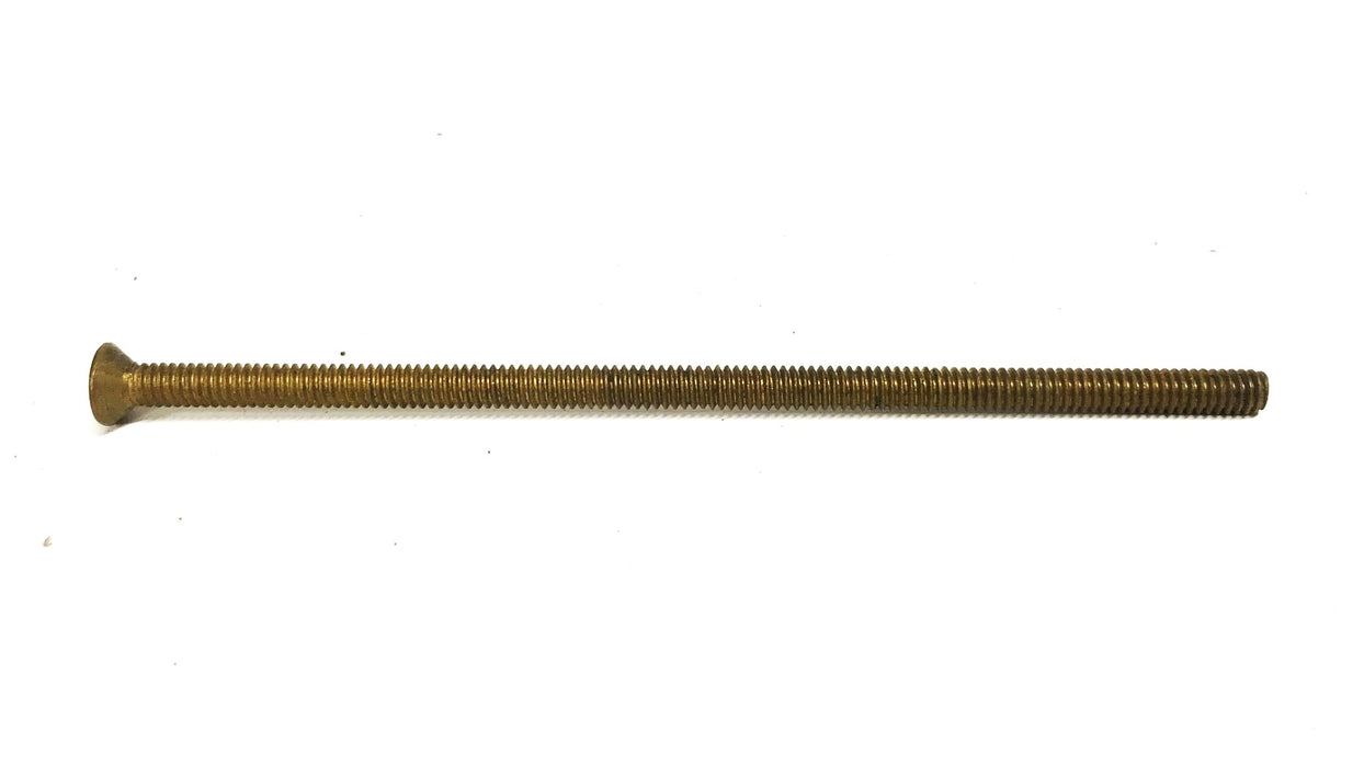 Unbranded 1/4-20 x 6 inch Brass Flat Head Slotted Machine Screw [Lot of 4] NOS