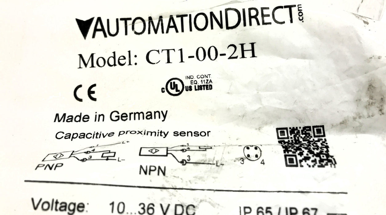 Automation Direct Capacitive Proximity Sensor CT1-00-2H NOS