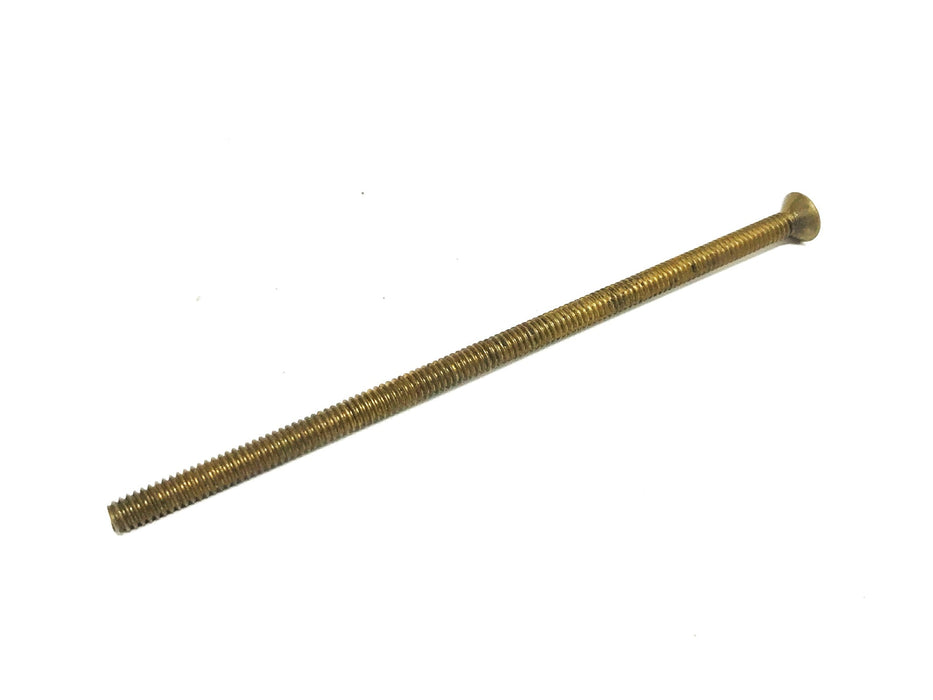 Unbranded 1/4-20 x 6 inch Brass Flat Head Slotted Machine Screw [Lot of 4] NOS
