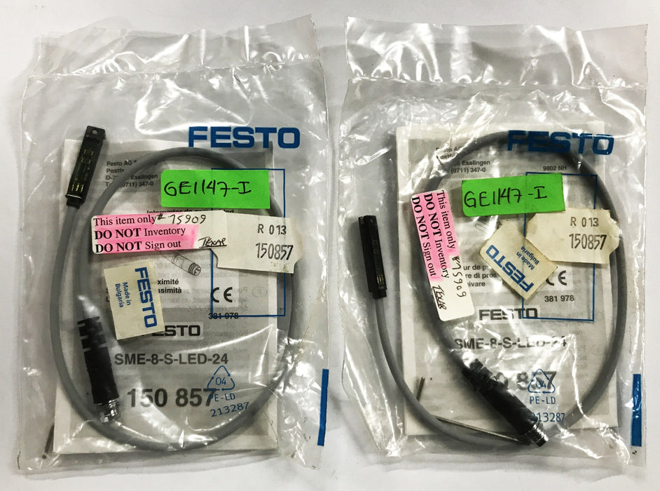 Festo Proximity Switch (150857) SME-8-S-LED-24 [Lot of 2] NOS