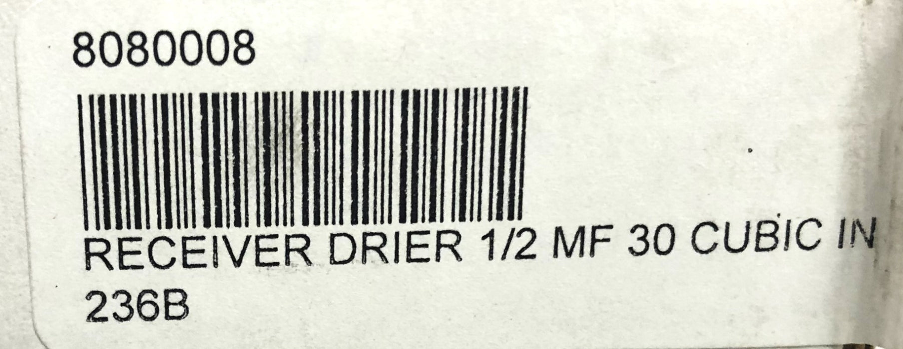 Unbranded A/C Receiver Dryer 1/2MF Cubic Inch NOS