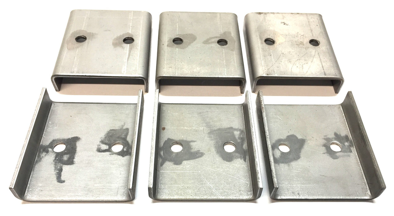 Unbranded 2.77" x 2.37" x 0.095" Steel Channel Bracket [Lot of 6] NOS