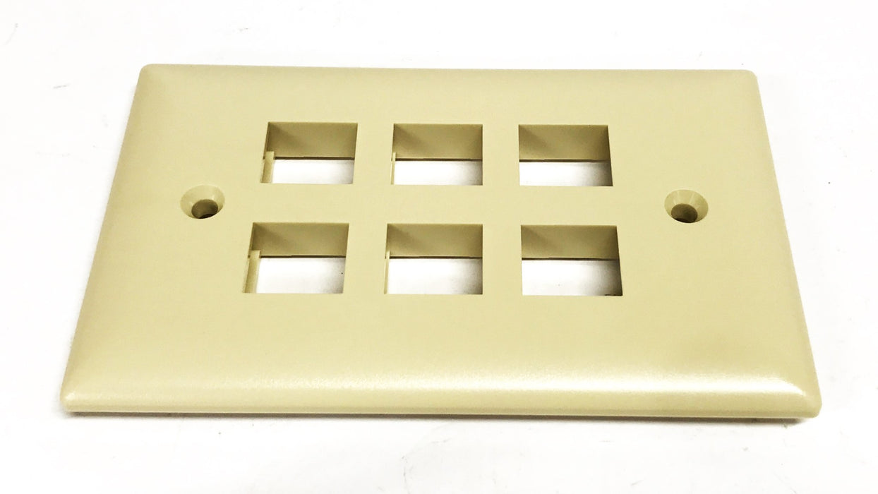 Legrand 1-Gang 6-Port Wall Plate Ivory WP3406-IV [Lot of 20] NOS