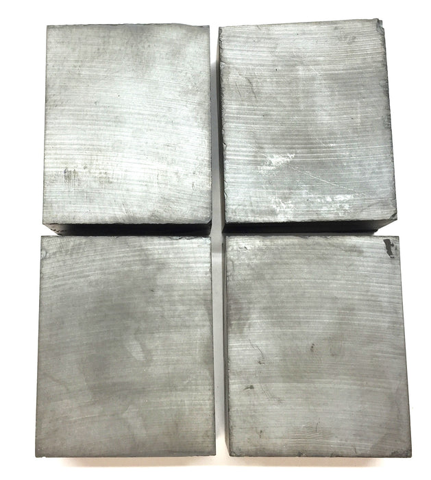 Unbranded 2" x 2-1/2" x 1" Block Ceramic Ferrite Magnet [Lot of 4] NOS