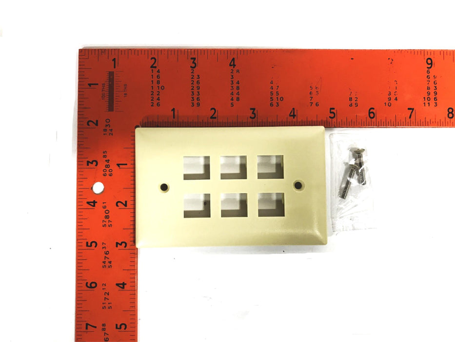 Legrand 1-Gang 6-Port Wall Plate Ivory WP3406-IV [Lot of 20] NOS