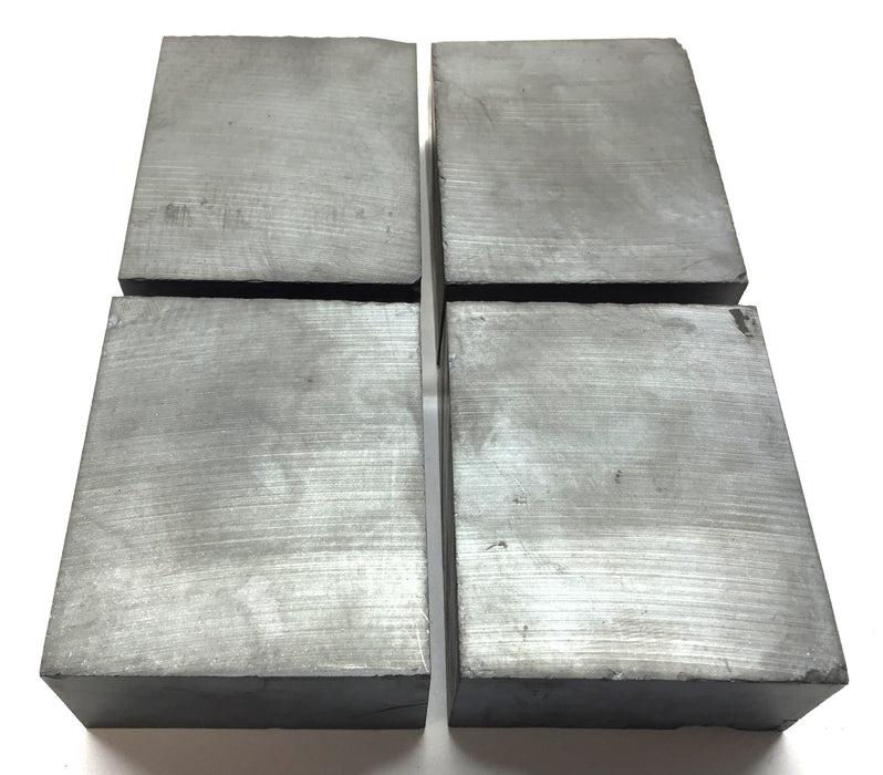 Unbranded 2" x 2-1/2" x 1" Block Ceramic Ferrite Magnet [Lot of 4] NOS