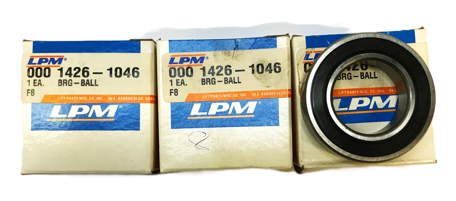 LPM Rubber Shielded Ball Bearing 1426-1046 [Lot of 3] NOS