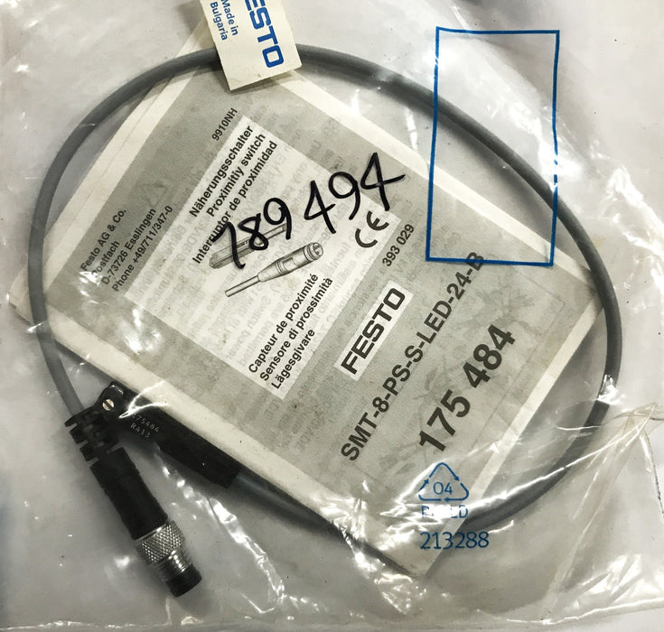 Festo Proximity Sensor SMT-8-PS-S-LED-24-B [Lot of 2] NOS