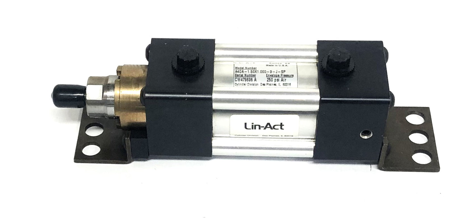 Lin-Act Series A4 250 PSI Air Cylinder A40A-1.50X1.000-3-J-SP (CW479836-A) NOS