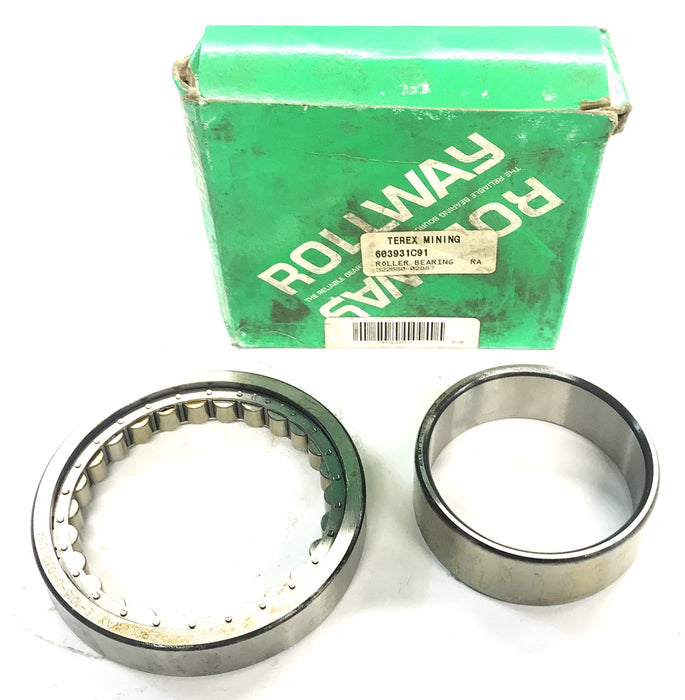 Rollway Cylindrical Roller Bearing Assembly Made In The USA E-1015-U-030 NOS