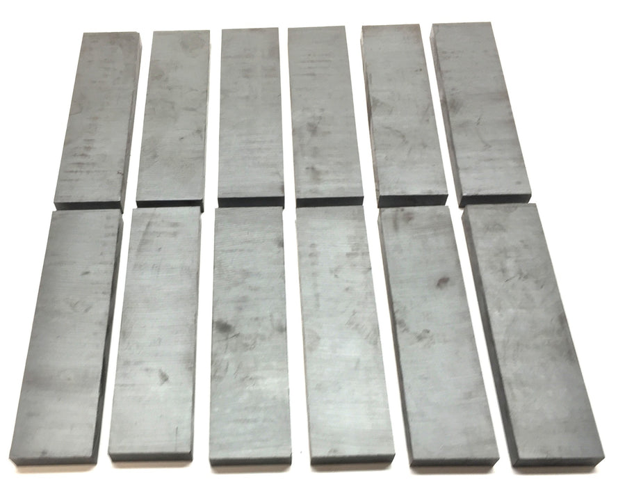 Unbranded Unmagnetized Ferrite 6" x 1.625" x 0.5" [Lot of 12] NOS