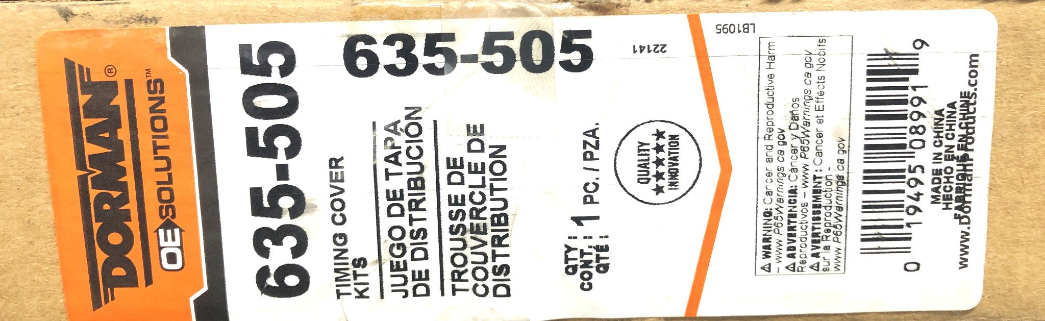 Dorman Timing Cover Kit 635-505 NOS