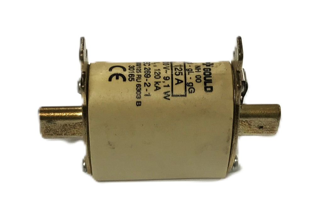 Gould NH00, 125A, 500V, 9.1W Fuse 30165 [Lot of 6] NOS